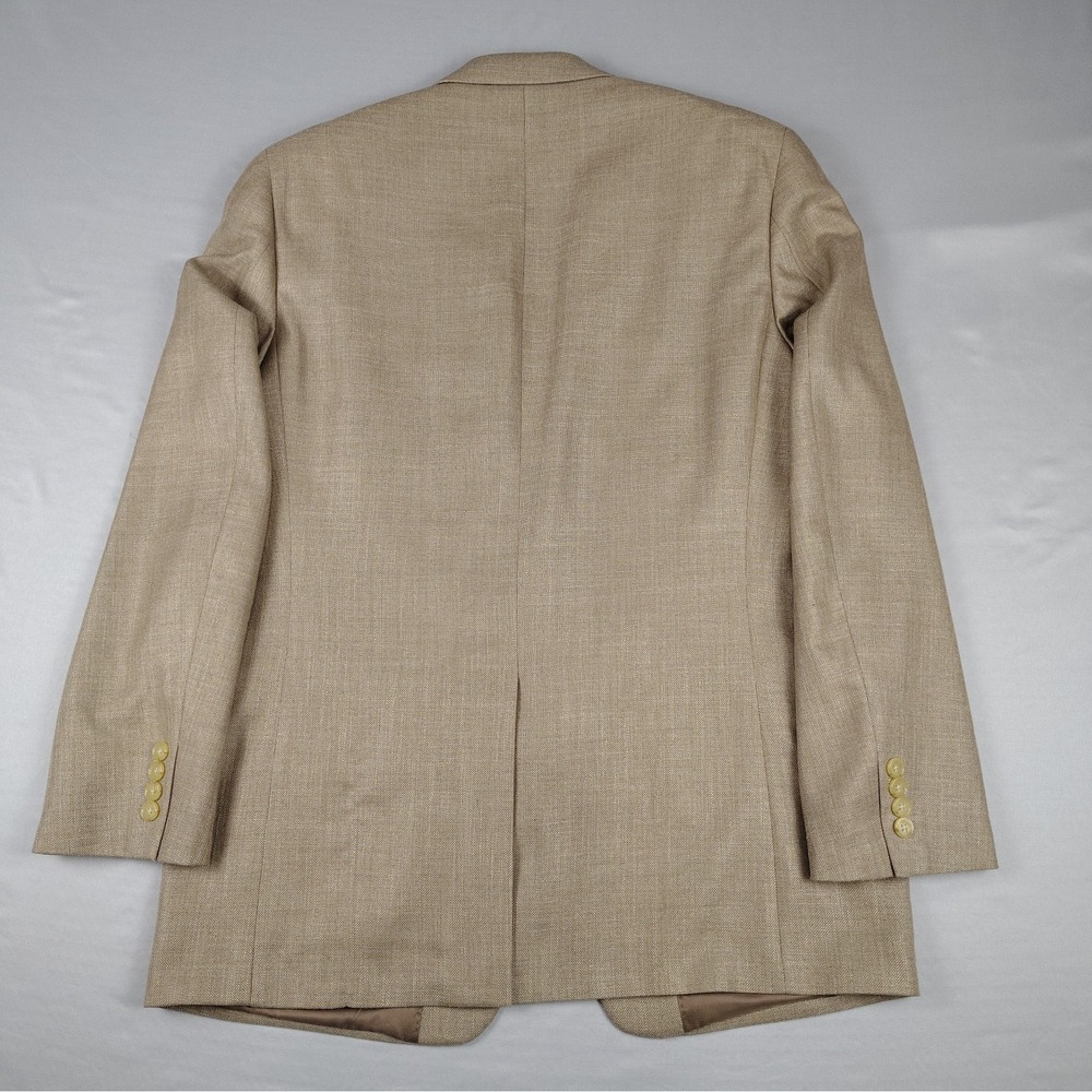 Lauren Ralph Lauren 42L Mens Sport Coat Tan Linen Blend 2 Button Blazer Macy's - Picture 8 of 15